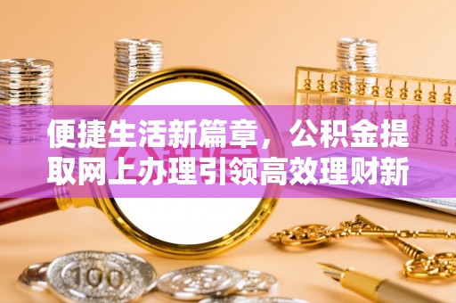 龙港便捷生活新篇章，公积金提取网上办理引领高效理财新趋势