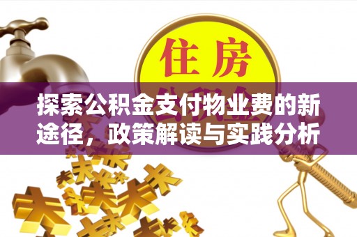 龙港探索公积金支付物业费的新途径，政策解读与实践分析