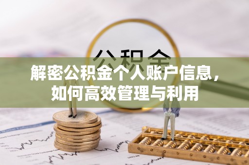 龙港解密公积金个人账户信息，如何高效管理与利用