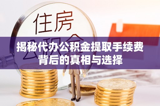 龙港揭秘代办公积金提取手续费背后的真相与选择